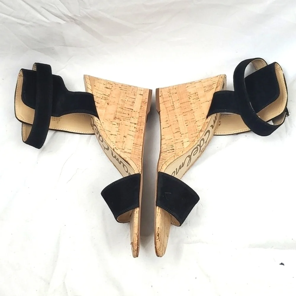 Sam Edelman Willow Black Suede Wedge‎ Sandal